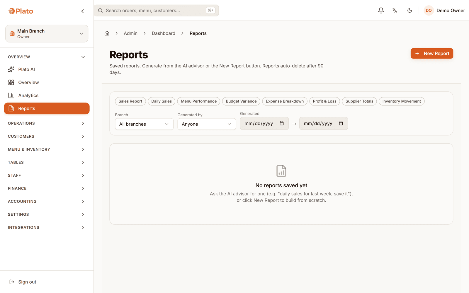 Cost reports
